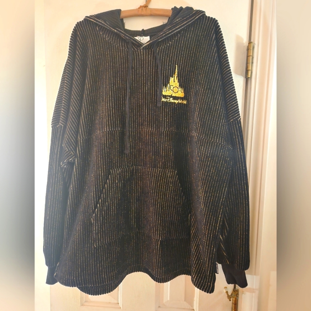 Disney Black and Gold Striped Hoodie
